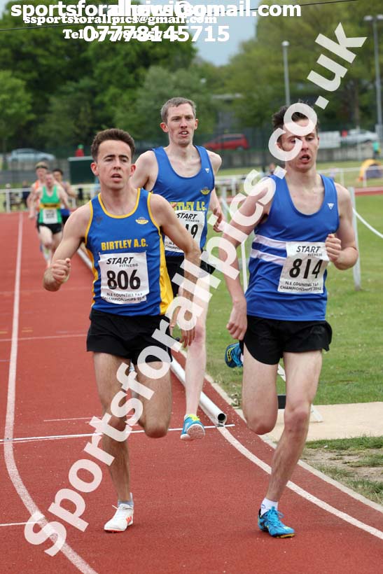 Senior mens 1500 metres North Eastern Track and Fields Champs., Middlesbrough. Photo: David T. Hewitson/Sports for All Pics